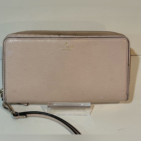 Kate Spade Blush Wristlet zip around wallet large clutch - Picture 6 of 6